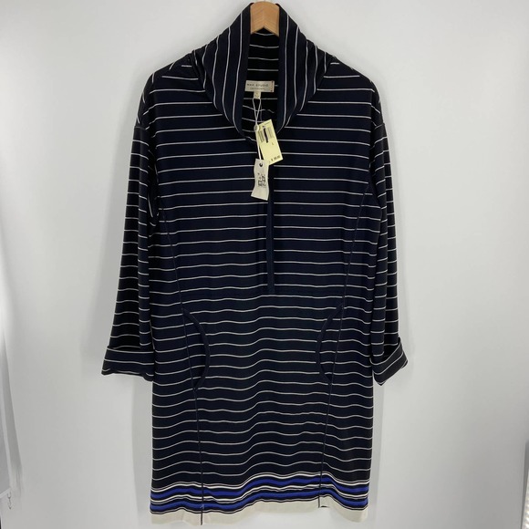 Max Studio Weekend Long sleeve Striped Dress Sz L - Picture 1 of 5